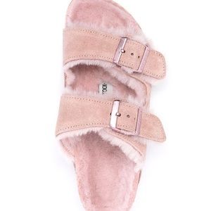 Birkenstock Pink Shearling Shoes